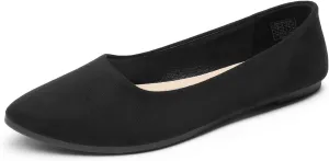 DREAM PAIRS Women’s Flats Comfortable Slip On Business Work Office Casual Suede Ballet Flats Pointed Toe Dress Shoes