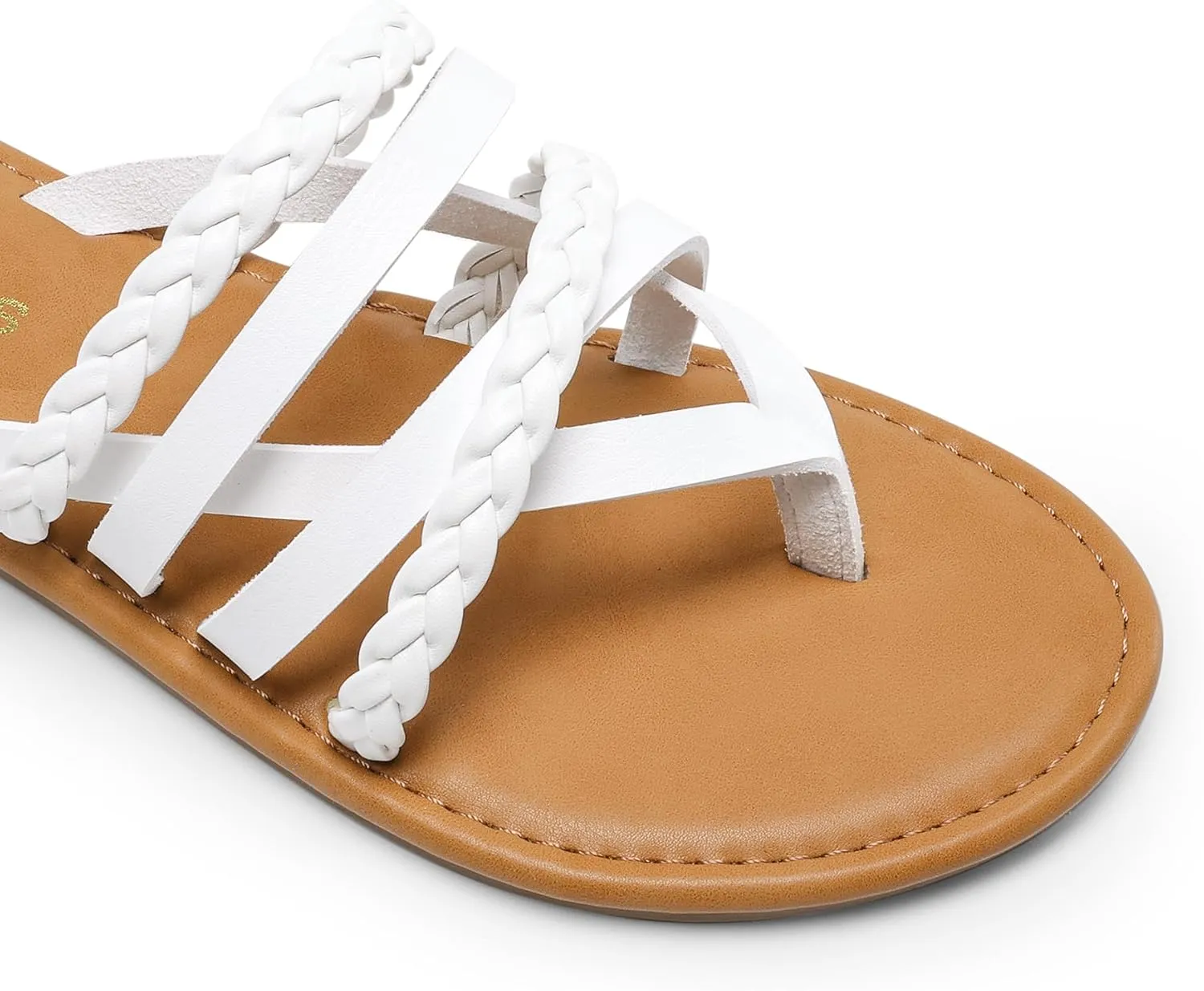 DREAM PAIRS Women's Flip Flops Round Toe Multi Strap lightweight Summer Beach Flat Casual Thong Sandals