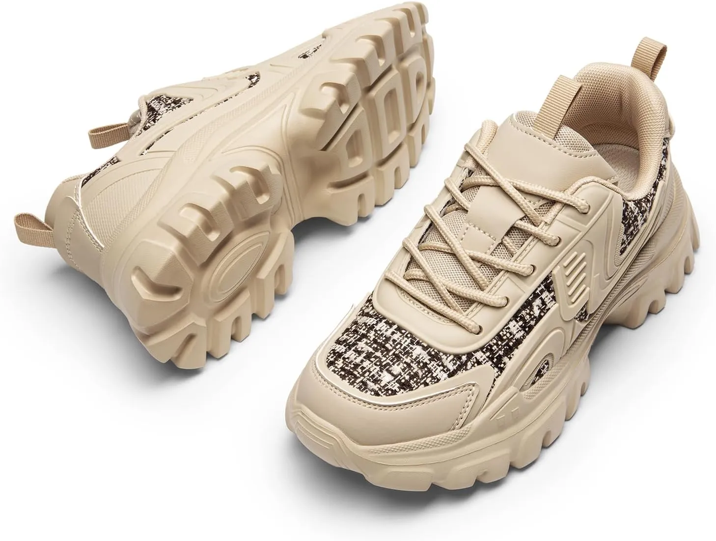 DREAM PAIRS Women's Platform Chunky Fashion Sneakers Y2K Maeve Lace-Up Comfortable Sneakers Casual Walking Shoes