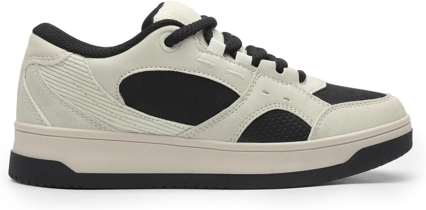 DREAM PAIRS Women's Skateboarding Shoes Low Top Walking Lace-Up Comfortable Casual Vivi Fashion Sneakers