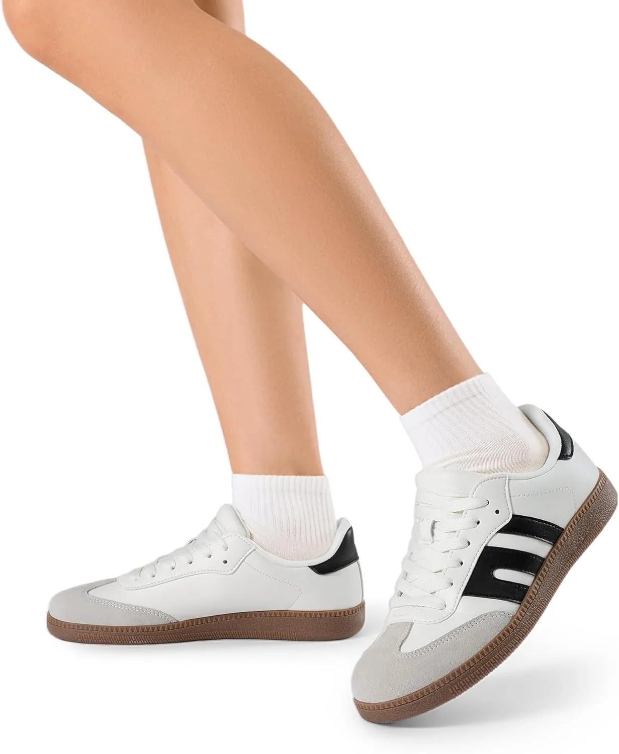 DREAM PAIRS Women's Tennis Sneakers Walking Nia Flat Low-Top Casual Lace-Up Comfortable Fashion Sneakers Shoes.