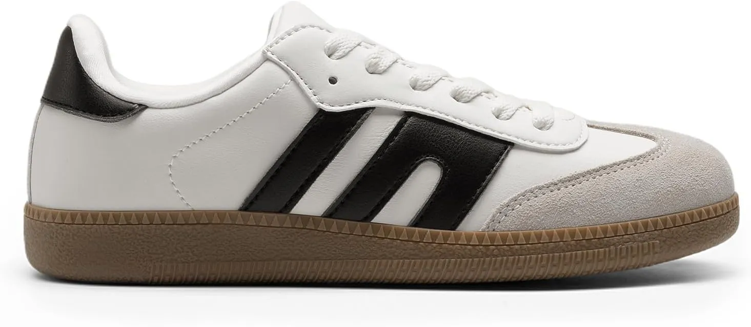 DREAM PAIRS Women's Tennis Sneakers Walking Nia Flat Low-Top Casual Lace-Up Comfortable Fashion Sneakers Shoes.
