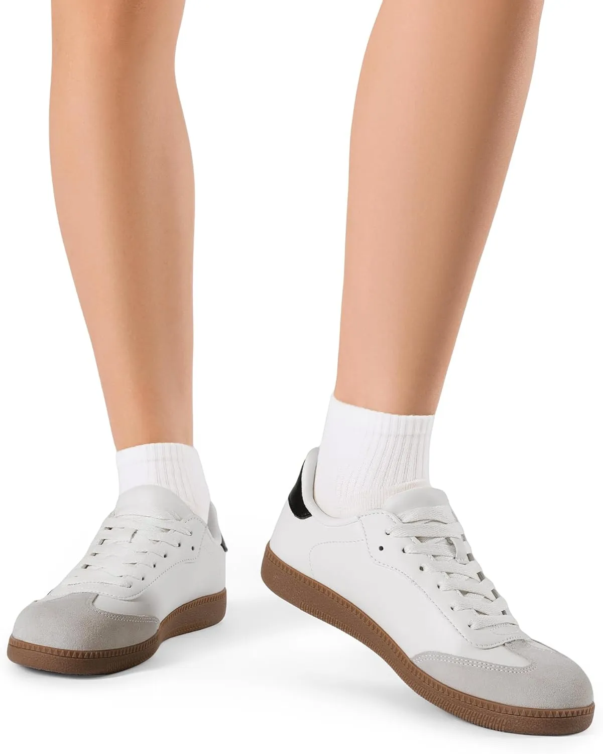 DREAM PAIRS Women's Tennis Sneakers Walking Nia Flat Low-Top Casual Lace-Up Comfortable Fashion Sneakers Shoes.