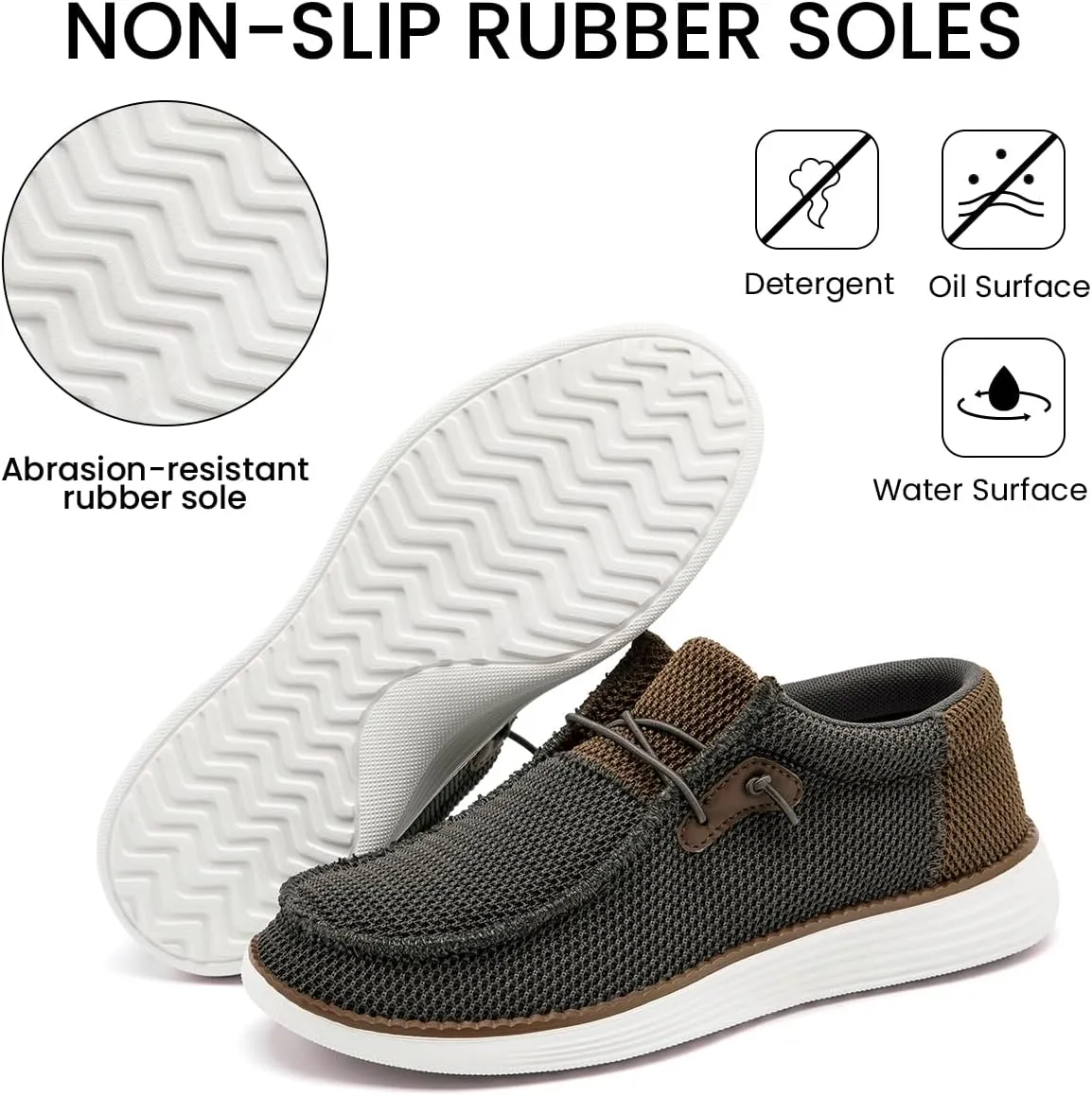 EGMPDA Mens Slip on Loafers Boat Shoes Non Slip Walking Sports Shoes Driving Shoes Casual Office Shoes Gym Lightweight Comfortable Shoes