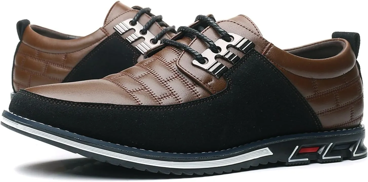 Fashion Style Men's Breathable Comfortable Business Lace Up Leisure Solid Color Leather Shoes All Shoes for Men