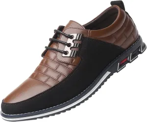 Fashion Style Men's Breathable Comfortable Business Lace Up Leisure Solid Color Leather Shoes All Shoes for Men
