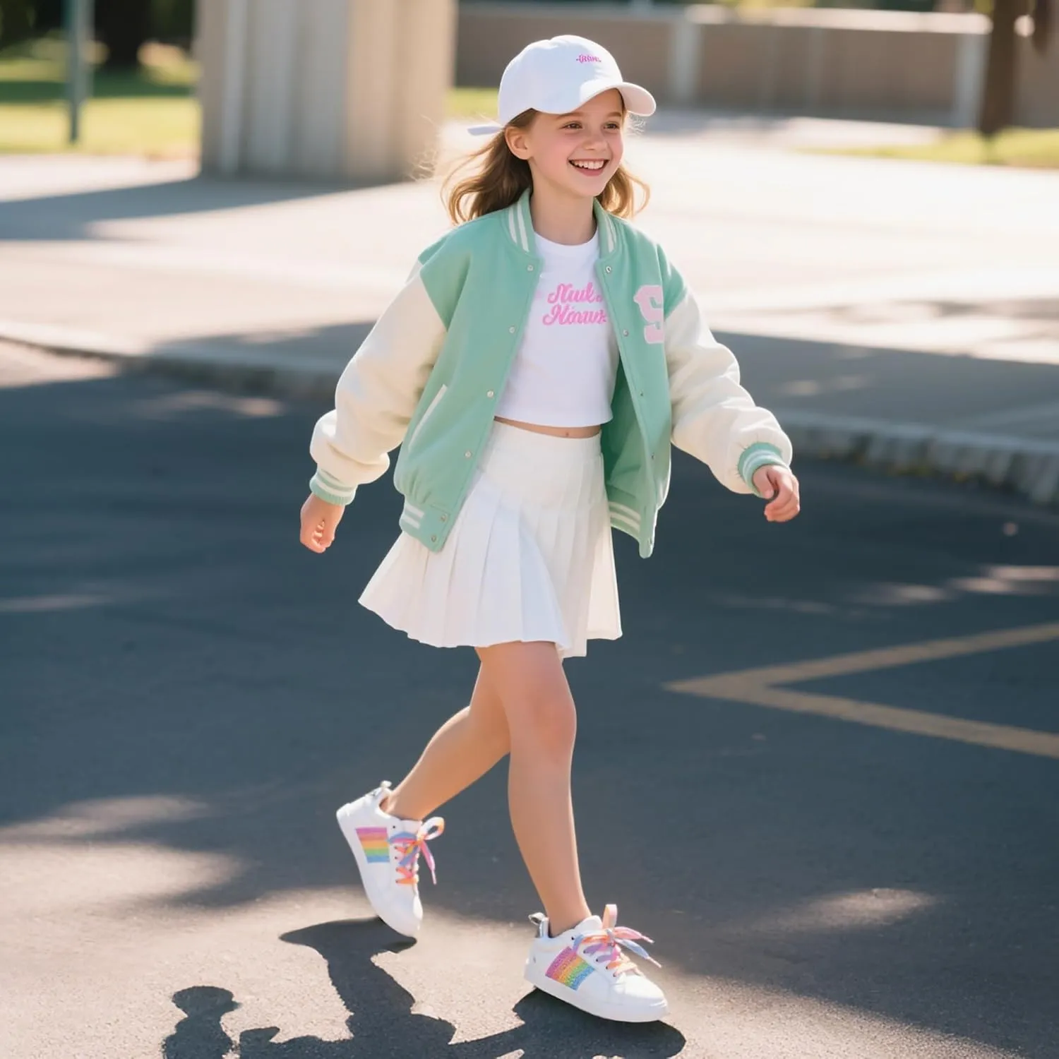 Felix & Flora Toddler/Little Kid Girls Running Shoes Sports Sneakers Princess Casual Glitter Shoes.