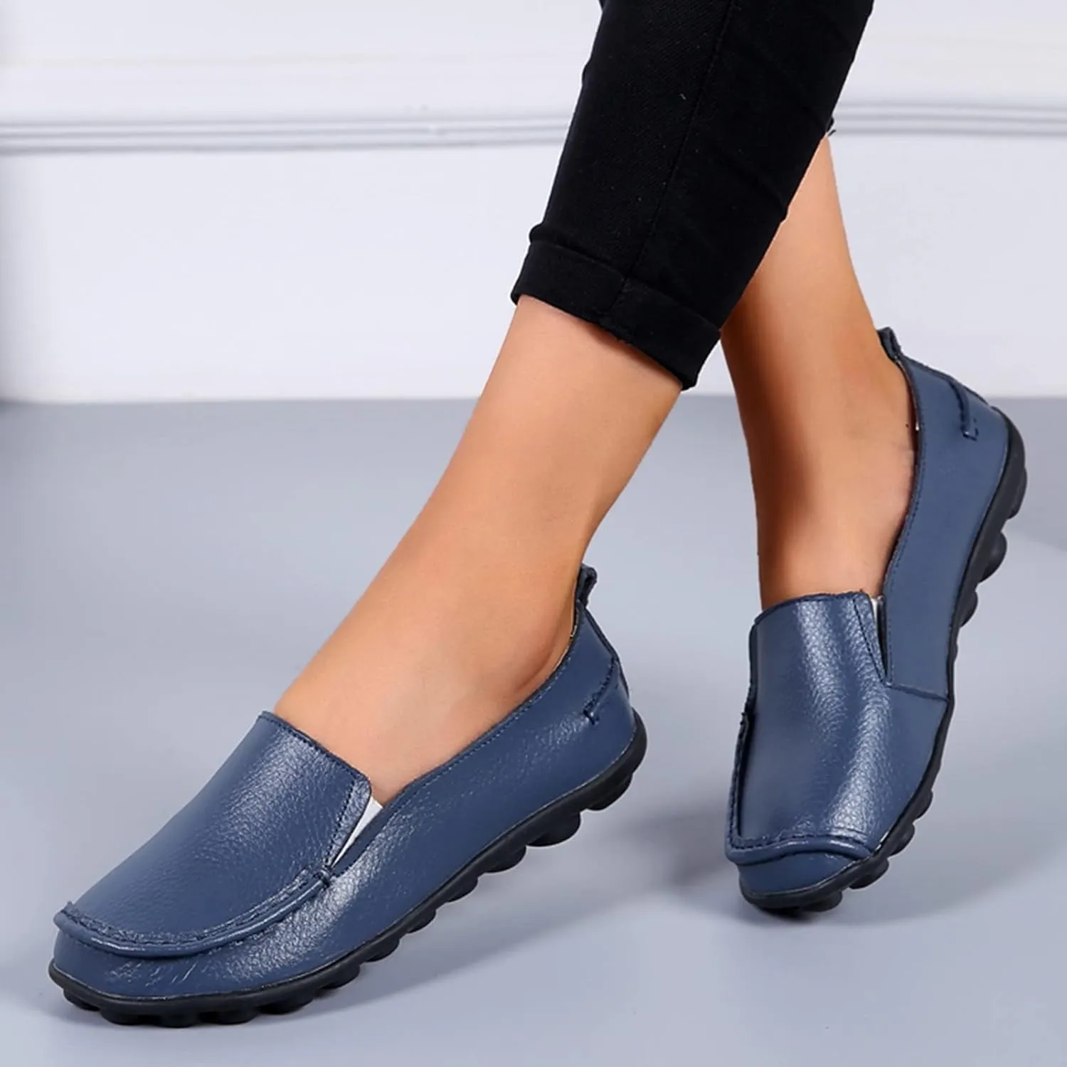 Flats Shoes Women's Comfort Penny Loafers Slip-Ons Walking Shoes Wide Width Orthopedic Shoes Business Casual Shoes