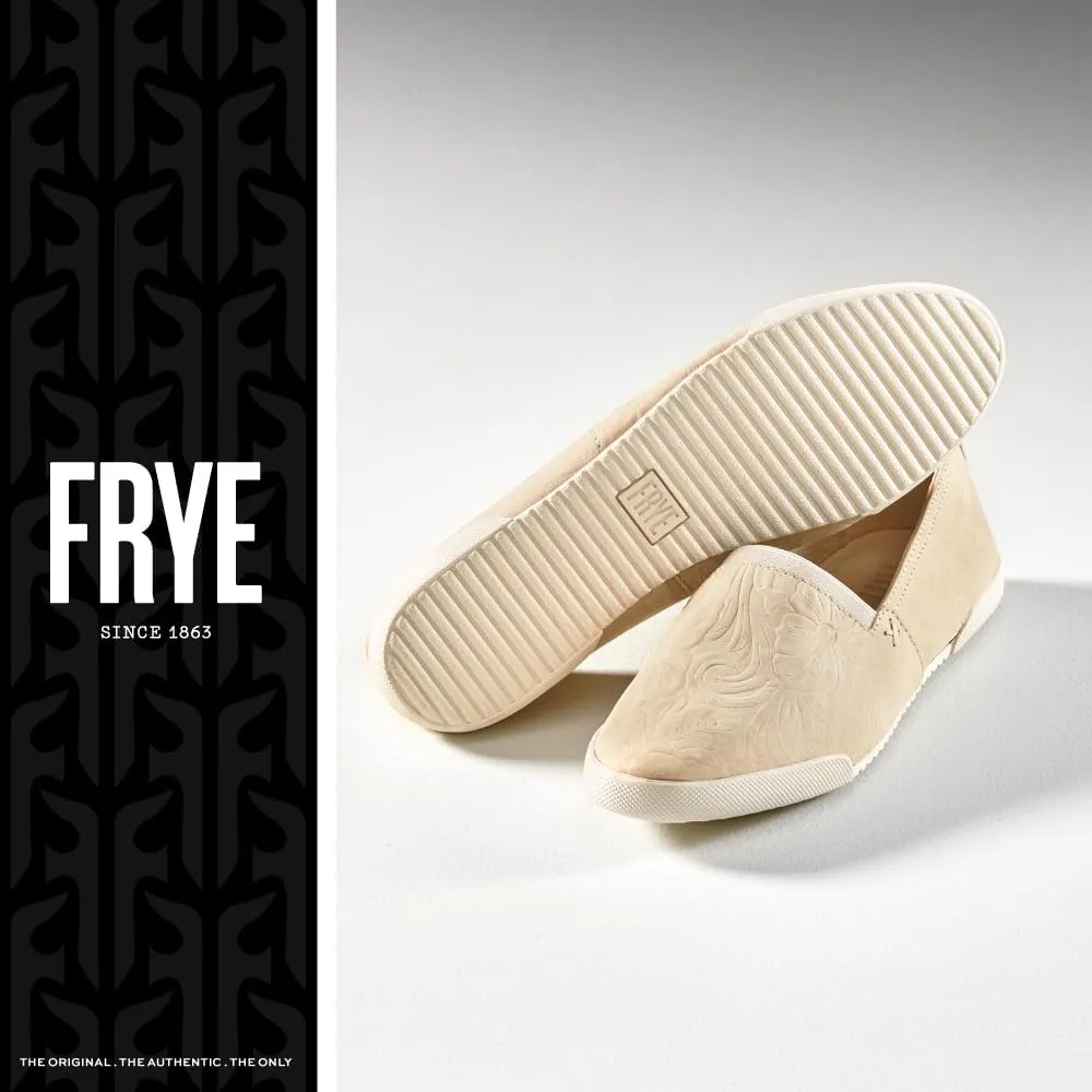 Frye Melanie Slip On Shoes for Women Crafted from Premium Leather with White Rubber Toe Bumpers and Soles, Leather Lining, and Removable Footbeds – 1 ¼” Outsole