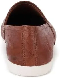 Frye Melanie Slip On Shoes for Women Crafted from Premium Leather with White Rubber Toe Bumpers and Soles, Leather Lining, and Removable Footbeds – 1 ¼” Outsole