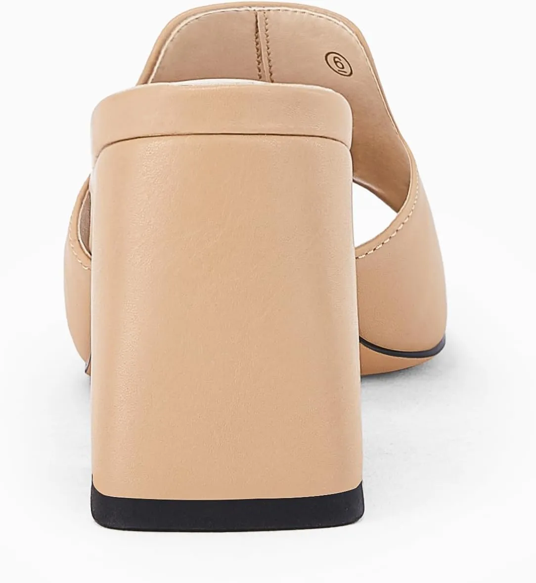 gihubafuil Women's Sandals Peep Toe Slides Chunky Heel Mules Single Band Comfort Slip-on Shoes with Metal Chain for Spring Summer