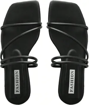 GORGLITTER Women's Strappy Sandals Criss Cross Strap Flat Sandals Open Toe Slides Shoes
