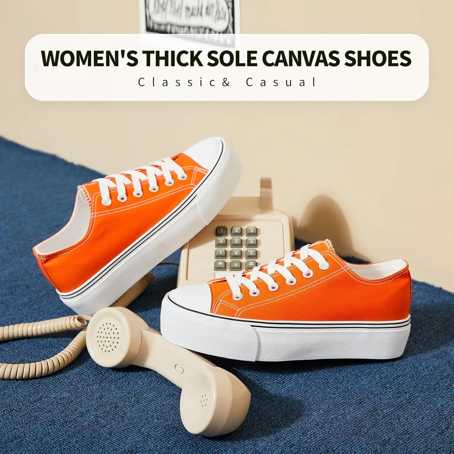 hash bubbie Platform Sneakers for Women White Platform Shoes Low Top Tennis Shoes Non Slip Black Fashion Canvas Sneakers