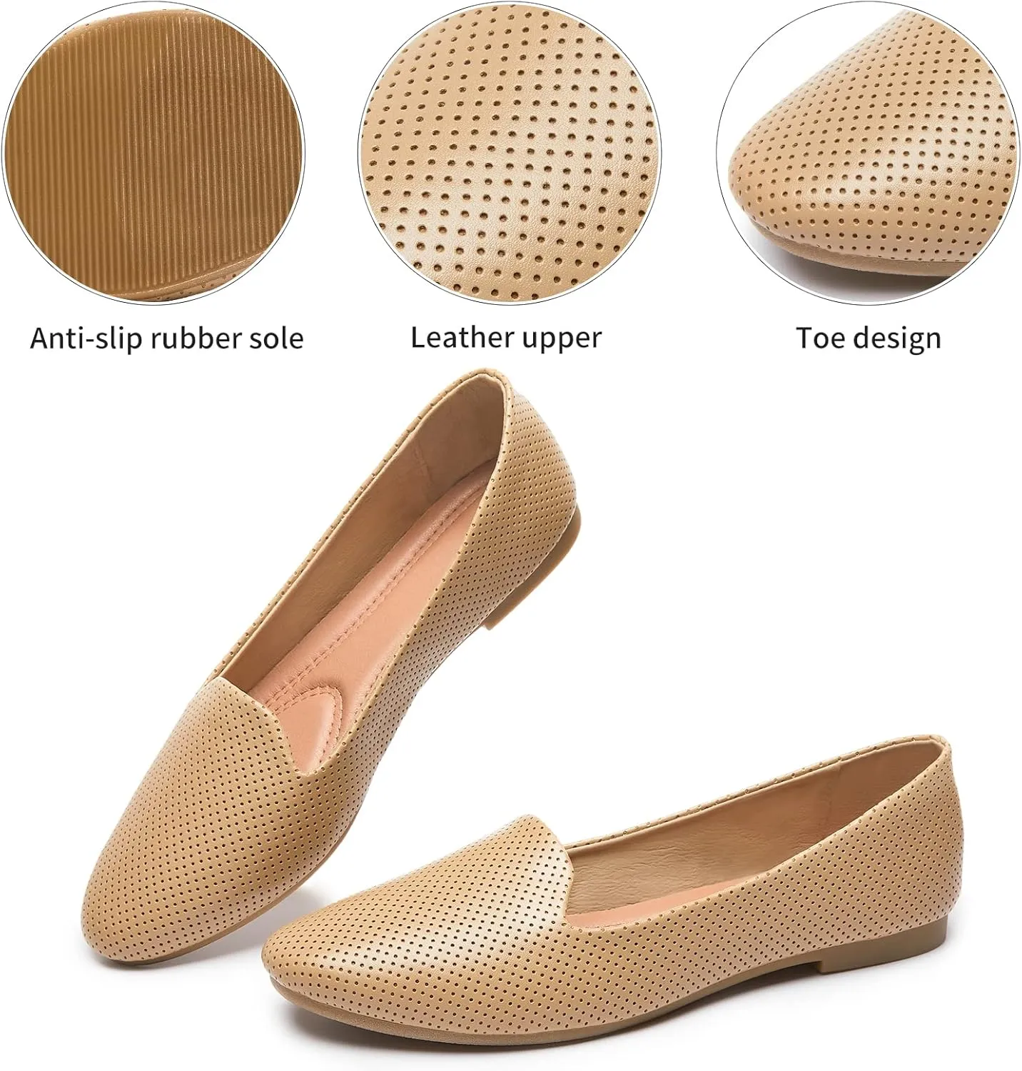 hash bubbie Women's Flats Shoes Dress Shoes for Women Business Dressy Casual Shoes Ballet Flats Loafers Comfortable Slip on Shoes