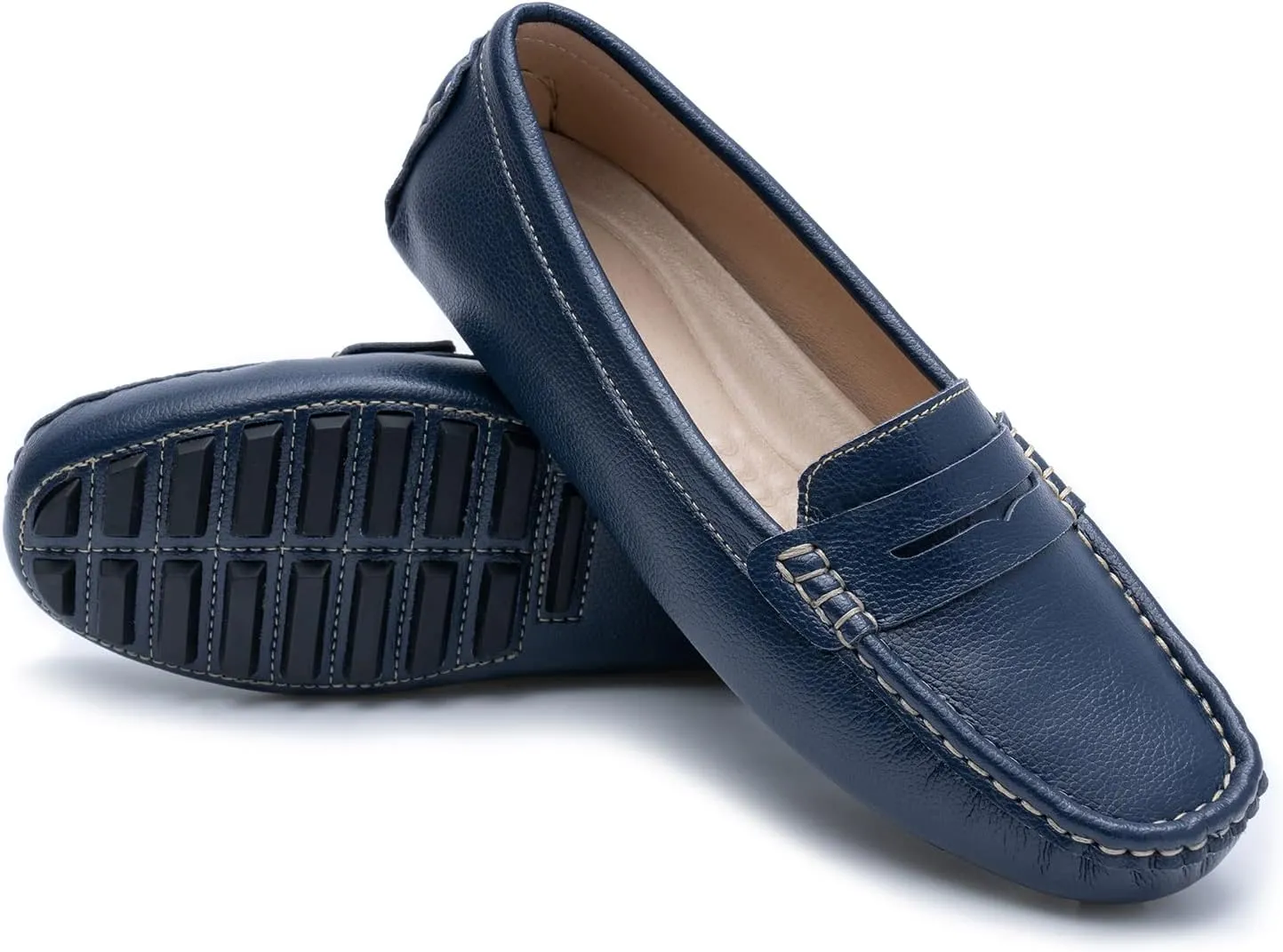 Heydonic Women's Loafers Moccasins Soft Casual Walking Driving Ladies Office Penny Flats Boat Shoes Women Slip On Comfortable Leather