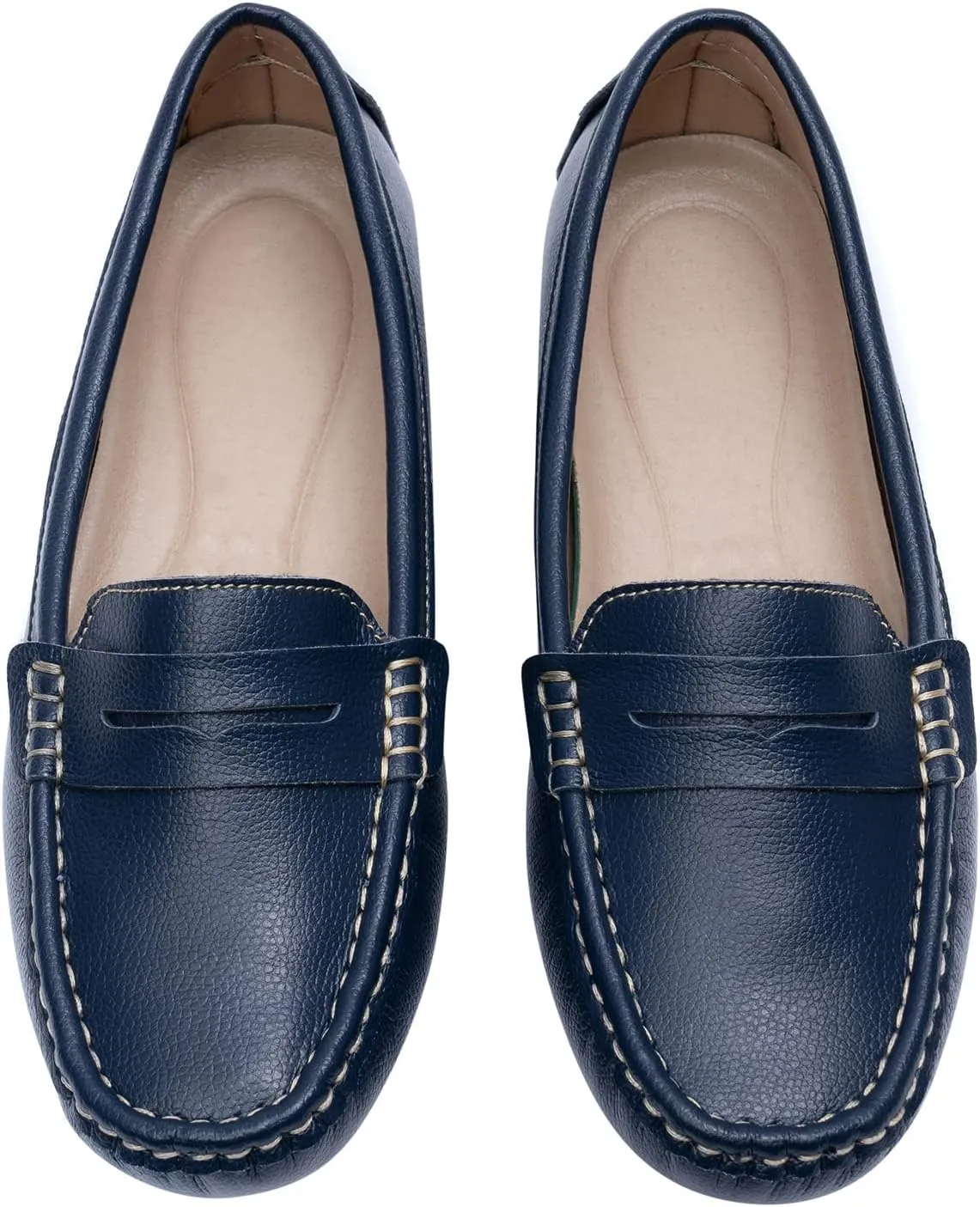 Heydonic Women's Loafers Moccasins Soft Casual Walking Driving Ladies Office Penny Flats Boat Shoes Women Slip On Comfortable Leather