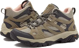 HI-TEC Ravus Mid Hiking Boots for Women, Lightweight Breathable Outdoor Trekking Shoes