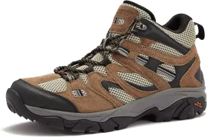 HI-TEC Ravus WP Mid Waterproof Hiking Boots for Men, Lightweight Breathable Outdoor Trekking Shoes