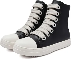 High Top Sneakers for Men Comfortable Platform Shoes with Zipper Walking Shoes
