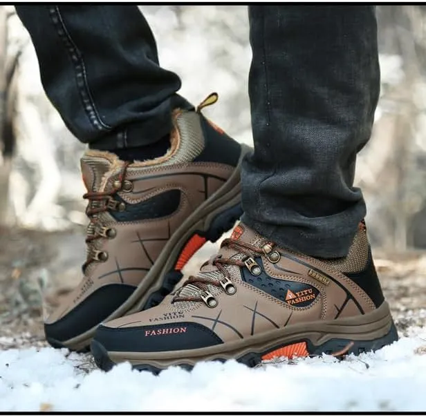 Hiking Boots Mens Winter Boots Snow Shoes Casual Lightweight Waterproof Snow Boots All-Terrain Breathable Outdoor Ankle Boots Trekking Hiking Shoes hiking boots men hiking boots