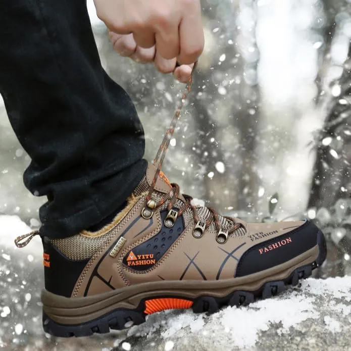 Hiking Boots Mens Winter Boots Snow Shoes Casual Lightweight Waterproof Snow Boots All-Terrain Breathable Outdoor Ankle Boots Trekking Hiking Shoes hiking boots men hiking boots