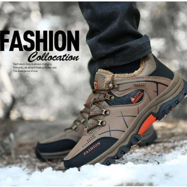 Hiking Boots Mens Winter Boots Snow Shoes Casual Lightweight Waterproof Snow Boots All-Terrain Breathable Outdoor Ankle Boots Trekking Hiking Shoes hiking boots men hiking boots