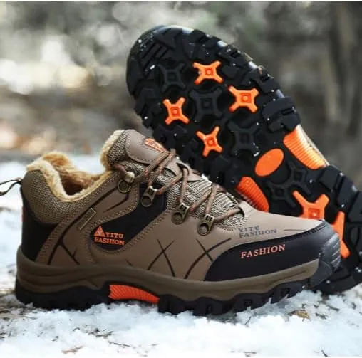 Hiking Boots Mens Winter Boots Snow Shoes Casual Lightweight Waterproof Snow Boots All-Terrain Breathable Outdoor Ankle Boots Trekking Hiking Shoes hiking boots men hiking boots