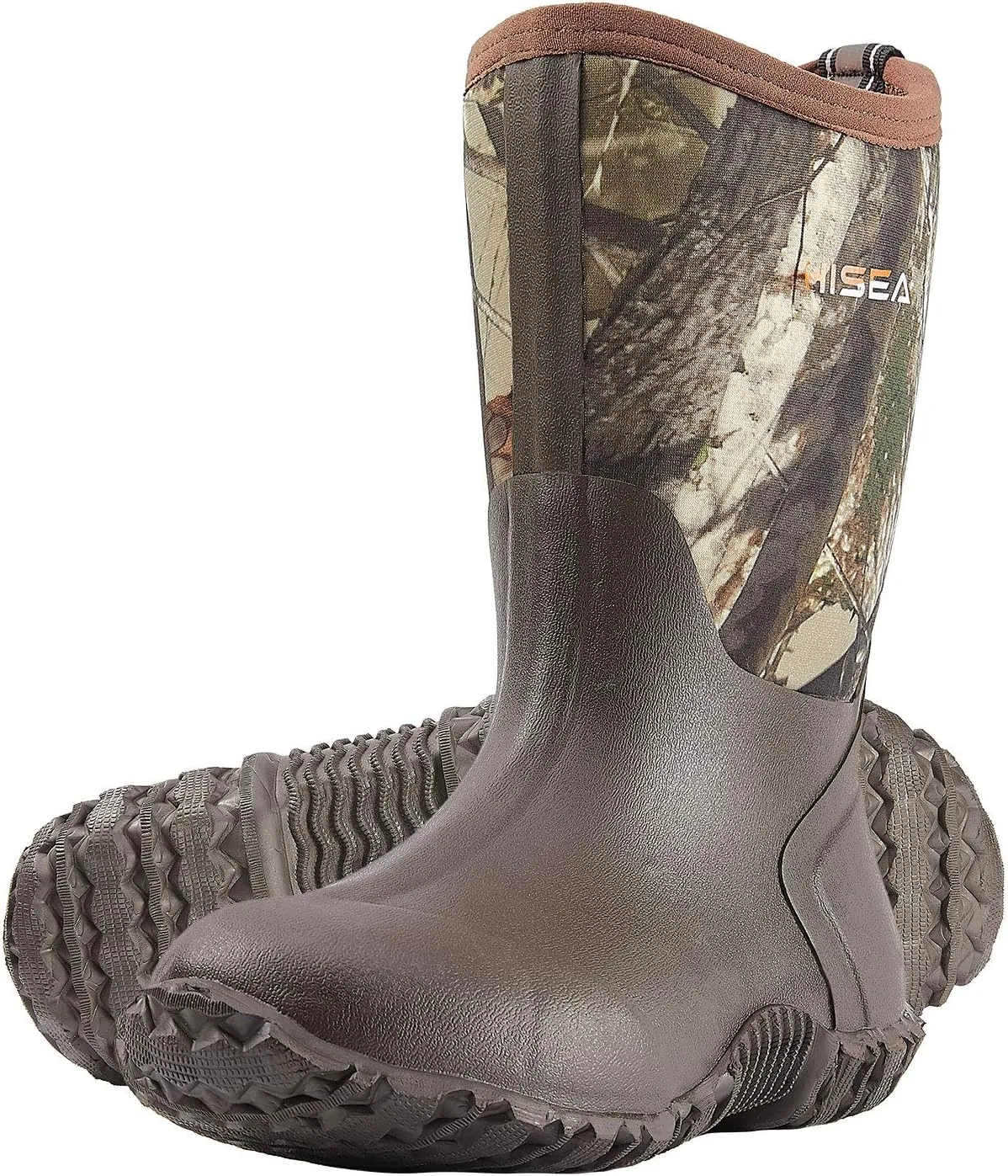 HISEA Kids Rain Boots Waterproof Neoprene Rubber Mud Boots Youth Rainboots Mid Calf Rain Shoes for Toddlers Kid Children Boys & Girls
