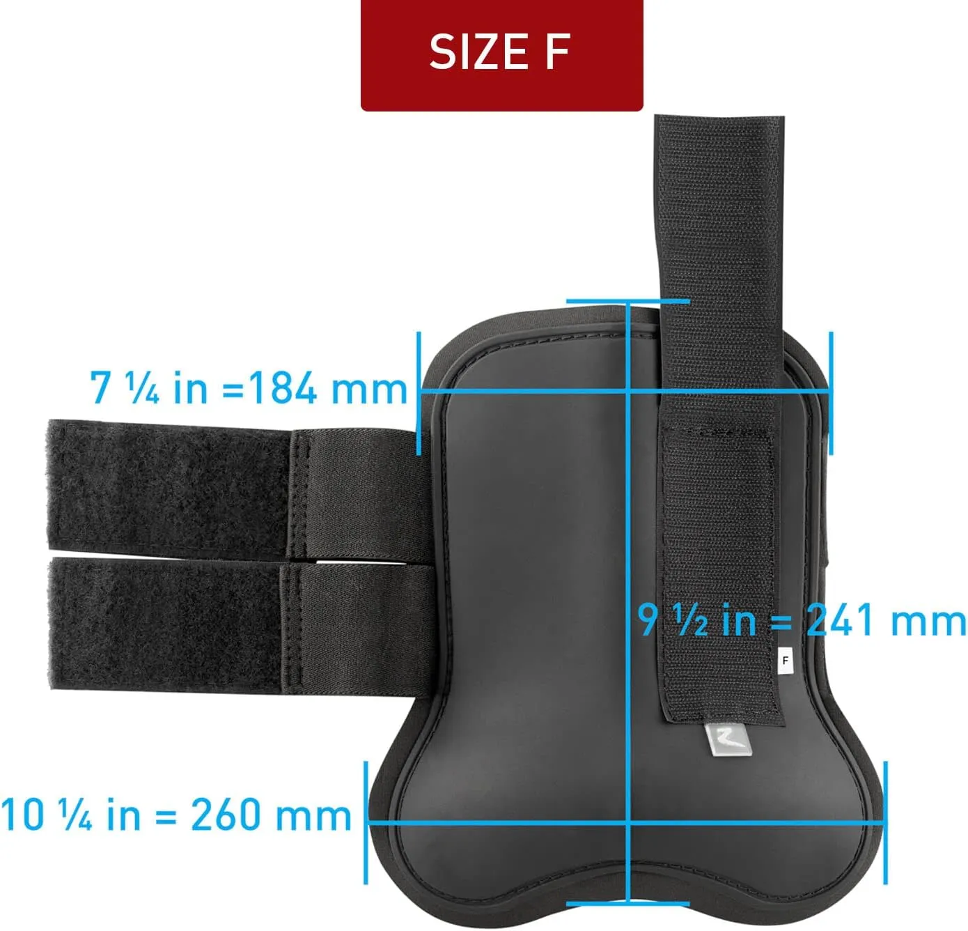 HORZE Chicago Protective Horse Tendon Boots - Lightweight Open Front Boots for Jumping, Trail Riding, and Turnout (Pair) - Black - Warmblood