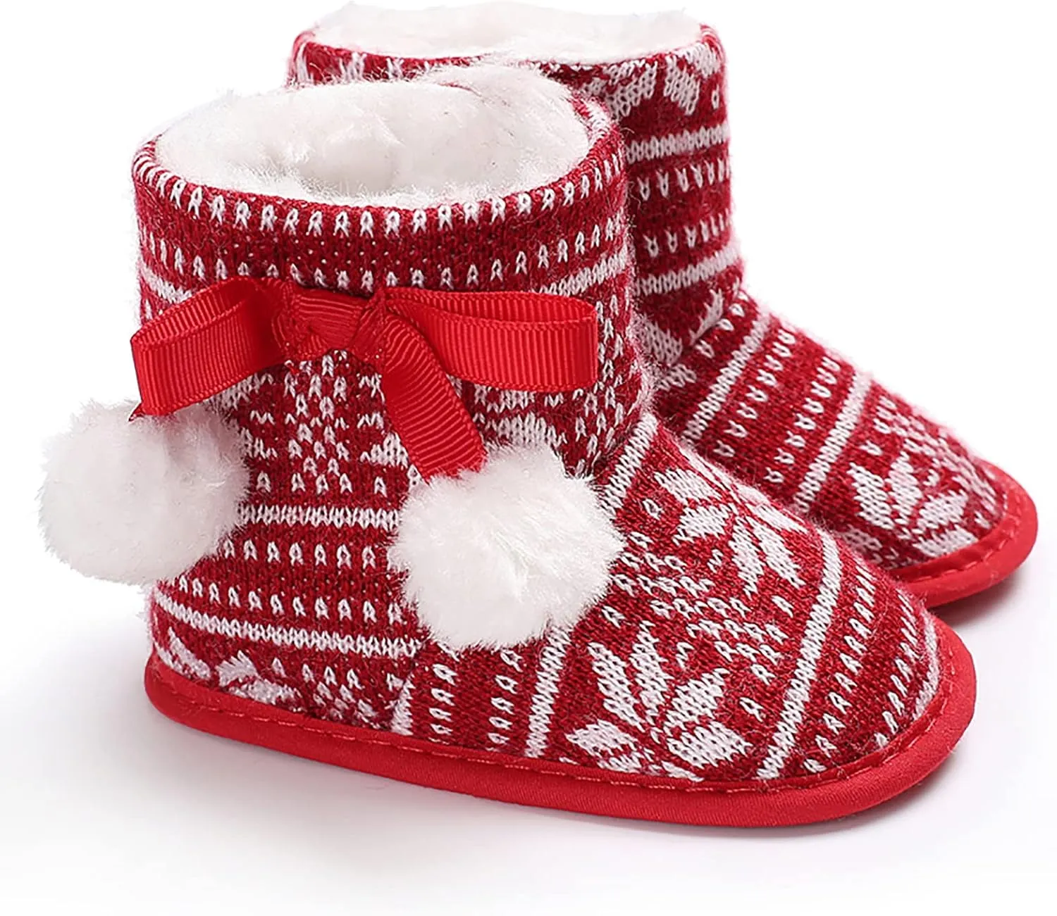 Hot High Tops Christmas Snowflake Print Shoe Baby Girls Boys Soft Booties Warm Snow Boots Infant Toddler Warming Shoes Baby Girl Sneakers 24 Months