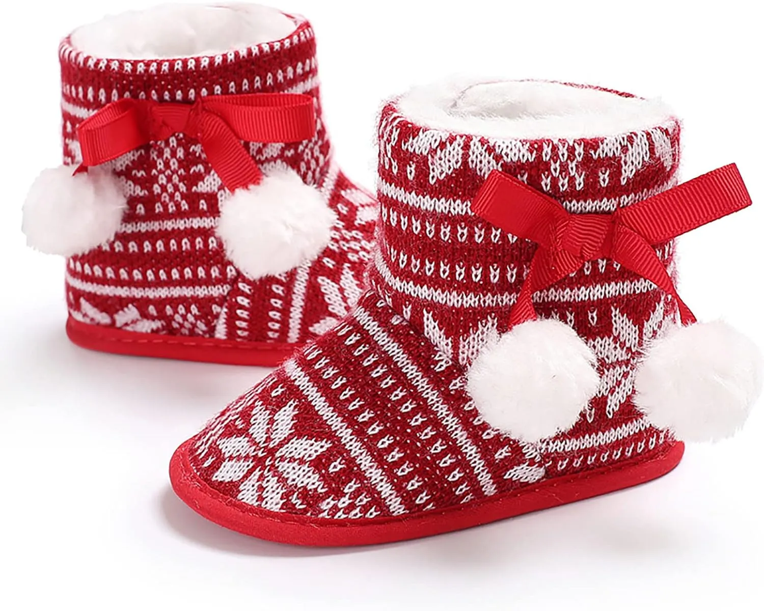 Hot High Tops Christmas Snowflake Print Shoe Baby Girls Boys Soft Booties Warm Snow Boots Infant Toddler Warming Shoes Baby Girl Sneakers 24 Months
