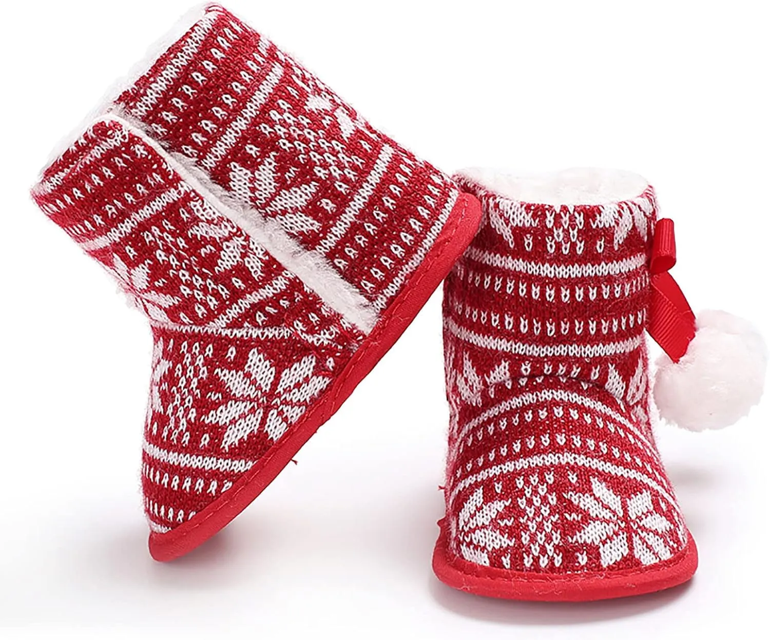 Hot High Tops Christmas Snowflake Print Shoe Baby Girls Boys Soft Booties Warm Snow Boots Infant Toddler Warming Shoes Baby Girl Sneakers 24 Months