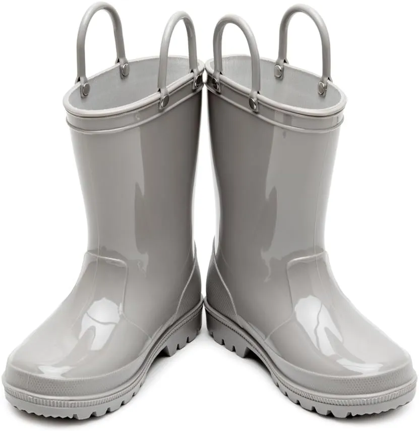 HugRain Toddler Kids Lightweight Adorable Rain Boots