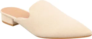 ILLUDE Women's Flat Mules Pointed Toe Backless Slip on Slides Loafer Shoes