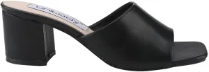 Info-1 Women Open Toe Slip On Block Chunky Low Heels Mules Pumps Slides Shoes