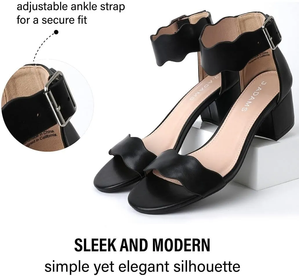 J. Adams Mimi Ankle Strap Kitten Heel Sandal
