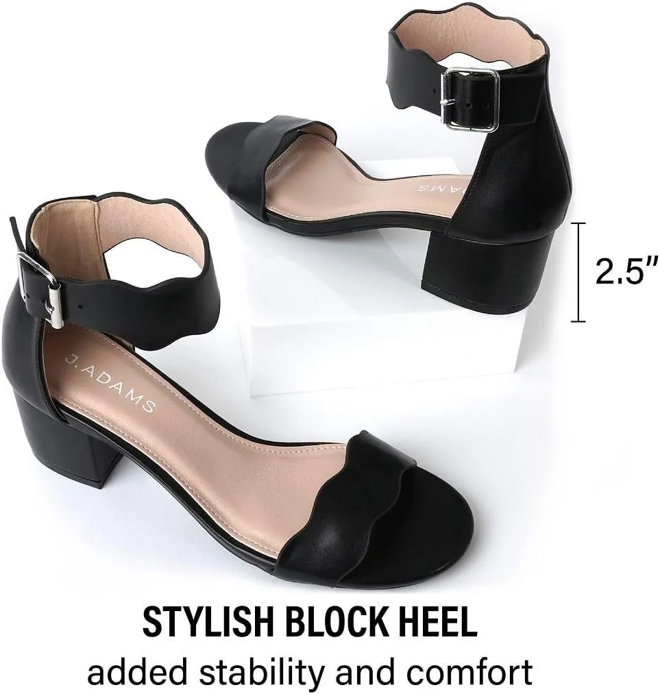 J. Adams Mimi Ankle Strap Kitten Heel Sandal