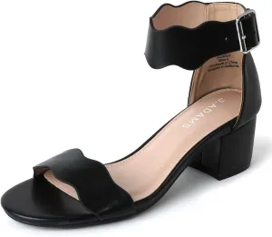 J. Adams Mimi Ankle Strap Kitten Heel Sandal