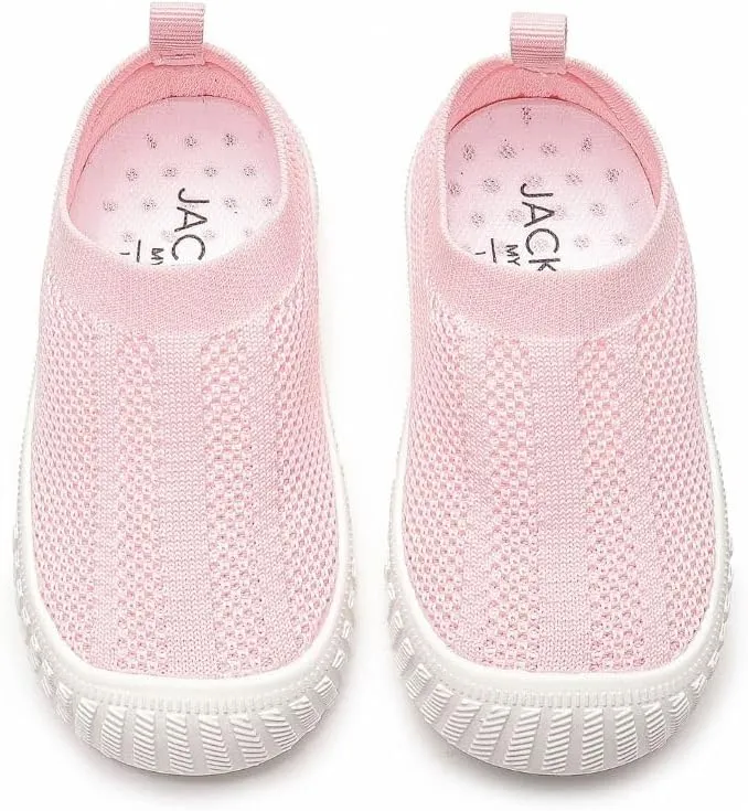 Jack & Lily Comfy Knit Slip-On Sneakers for Babies, Toddlers, and Kids – Lightweight, Non-Slip Rubber Sole Sneakers with Air-Cushioned EVA Insoles – Ideal Walking Shoes for Everyday Fun