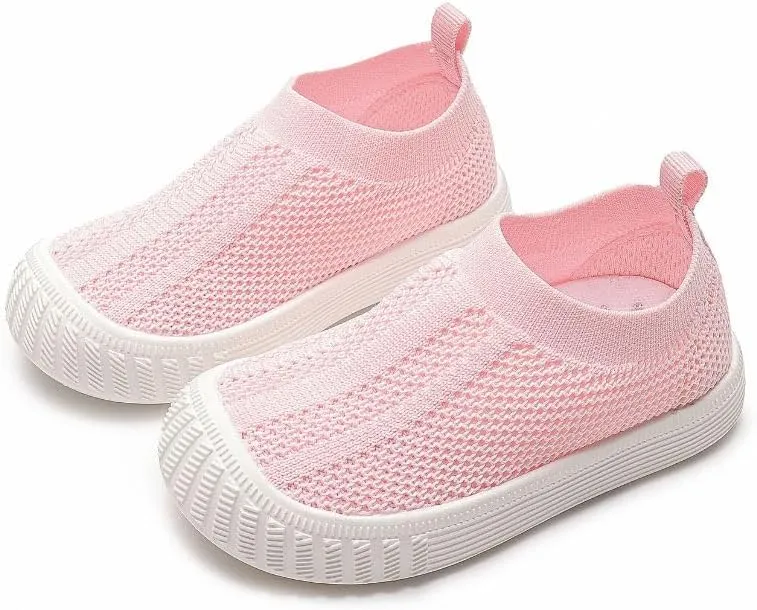 Jack & Lily Comfy Knit Slip-On Sneakers for Babies, Toddlers, and Kids – Lightweight, Non-Slip Rubber Sole Sneakers with Air-Cushioned EVA Insoles – Ideal Walking Shoes for Everyday Fun