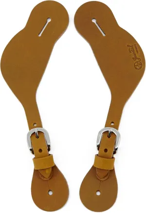 Jeereal Leather Western Spur Straps for Cowboy | Men and Women's Boots Equipment | Adjustable Single Ply Spur Straps