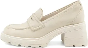 JENN ARDOR Chunky Block Heel Loafers for Women Closed Round Toe Platform Pumps Slip On Dress Shoes Wedding Party Office Lady Shoes