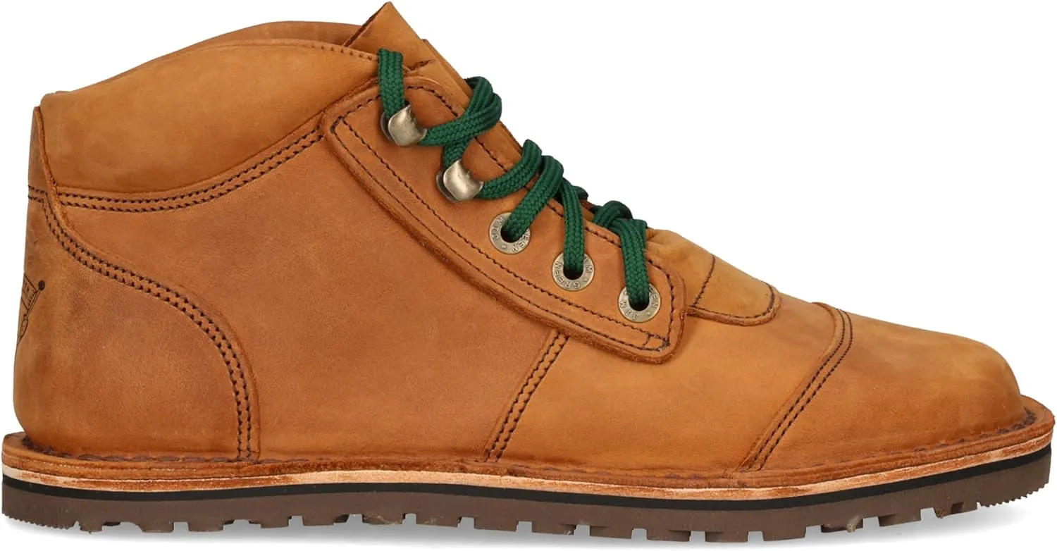 JIM GREEN Men's Barefoot African Ranger Boots Lace-Up Water Resistant Full Grain Leather Work or Hiking Boot
