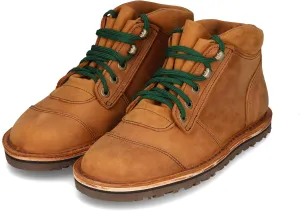 JIM GREEN Men's Barefoot African Ranger Boots Lace-Up Water Resistant Full Grain Leather Work or Hiking Boot