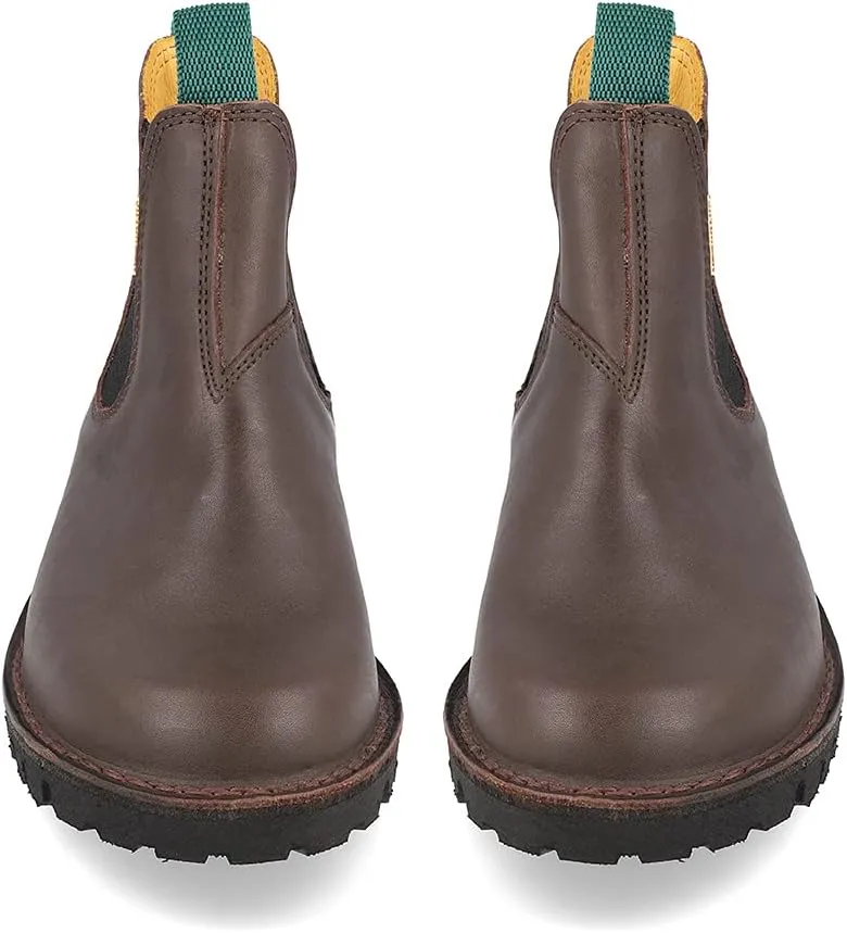 Jim Green Mens Stockman Slip On Boots Water Resistant Full Grain Leather Work or Dress Boot