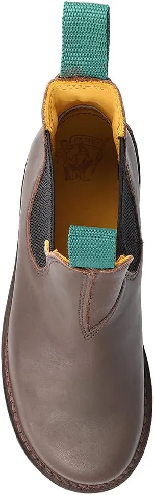 Jim Green Mens Stockman Slip On Boots Water Resistant Full Grain Leather Work or Dress Boot