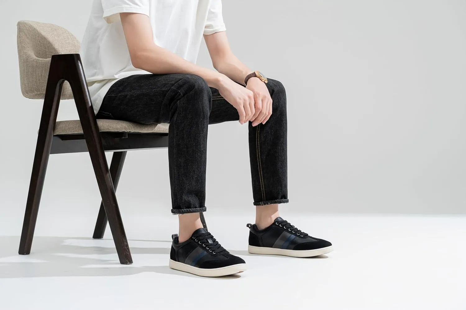 Jousen Men's Fashion Sneakers Retro Simple Casual Shoes for Men