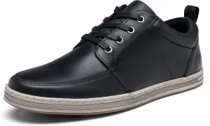 Jousen Men's Leather Fashion Sneakers Retro Dress Business Casual Shoes for Men