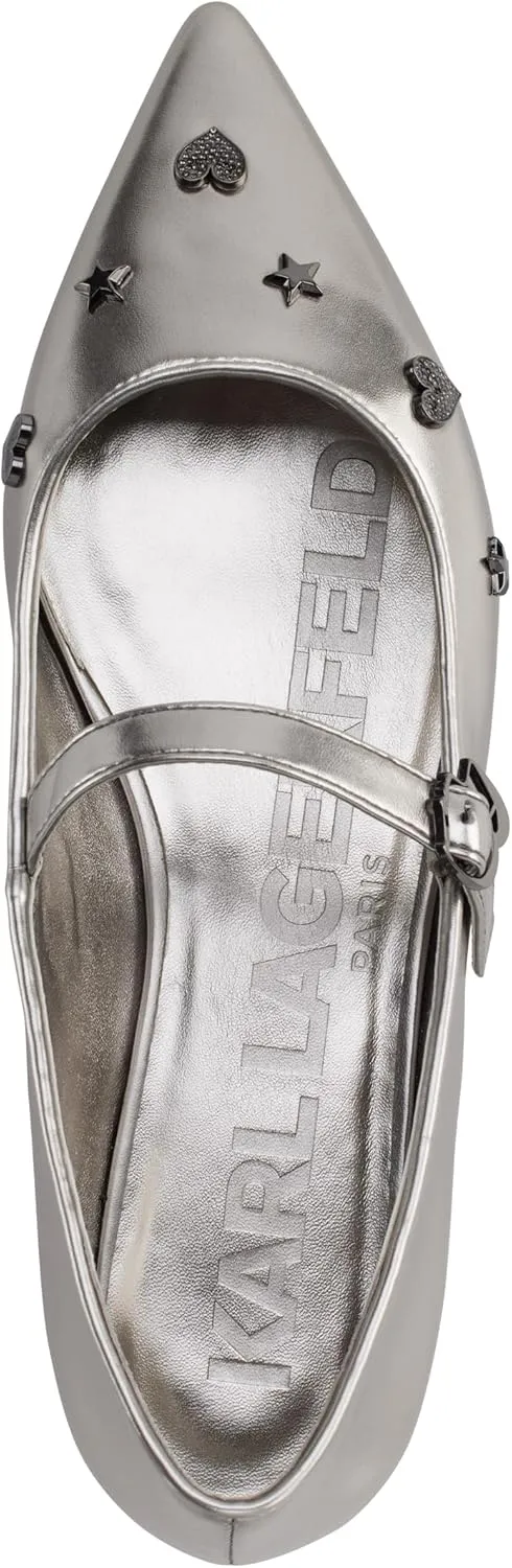 KARL LAGERFELD Women's Veyda Everyday Mary Jane Flat