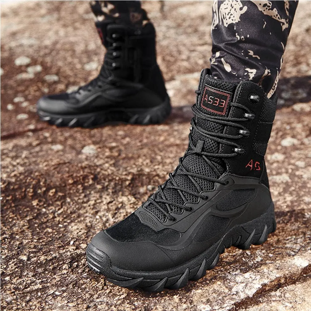 Kervaky Men's Military Tactical Boots Lightweight work boots for men tactical boots breathable jungle Desert Combat Boots